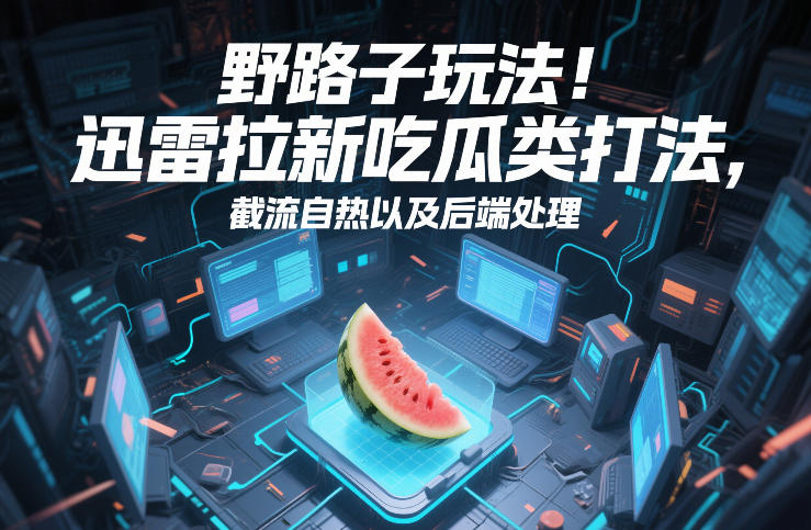 野路子玩法！迅雷拉新吃瓜类打法，截流自热以及后端处理-搞钱利器