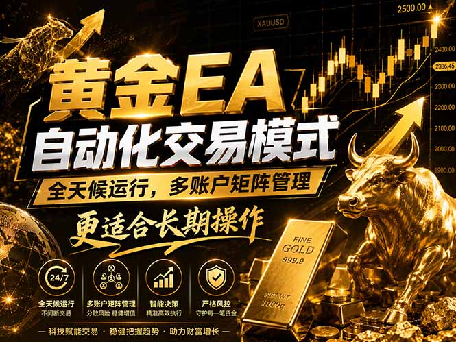 黄金EA量化：多窗口矩阵稳定运行，系统自动执行，收益空间持续放大-搞钱利器