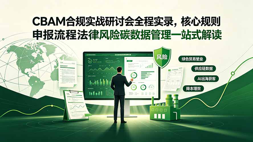 CBAM合规实战研讨会全程实录，核心规则申报流程法律风险碳数据管理一站式解读-搞钱利器