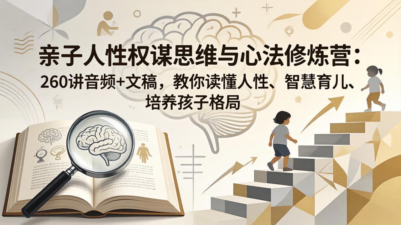 亲子人性权谋思维与心法修炼营：260讲音频+文稿，教你读懂人性、智慧育儿、培养孩子格局-搞钱利器