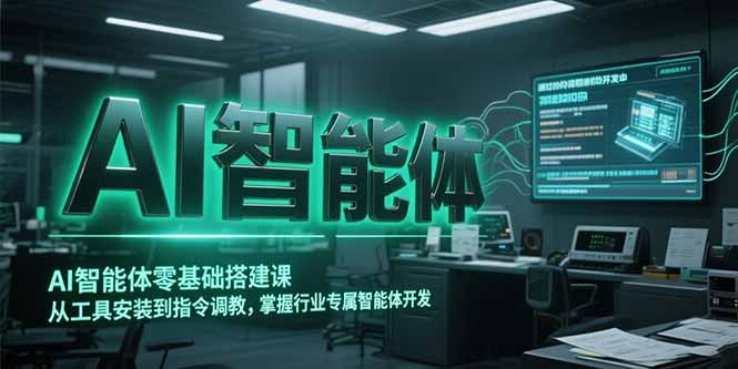 AI智能体零基础搭建课，从工具安装到指令调教，掌握行业专属智能体开发…-搞钱利器