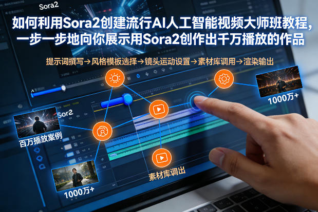 如何利用Sora2创建流行AI人工智能视频大师班，一步一步地向你展示用Sora2创作出千万播放的作品-搞钱利器