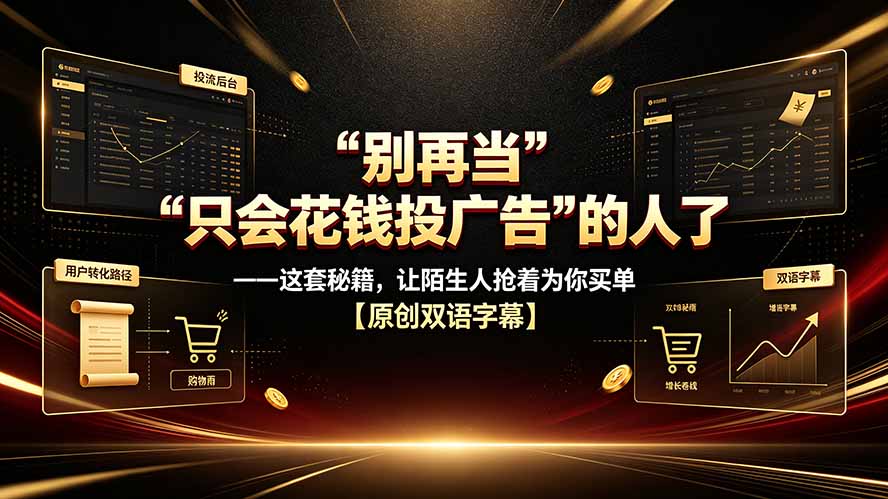 别再当“只会花钱投广告”的人了——这套秘籍，让陌生人抢着为你买单【原创双语字幕】-搞钱利器