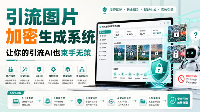 引流图片加密生成系统，让你的引流AI也束手无策-搞钱利器