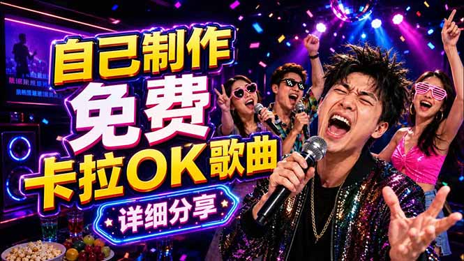 免费卡拉OK歌曲制作全攻略：音轨分离字幕制作，零基础快速做出专业K歌视频-搞钱利器