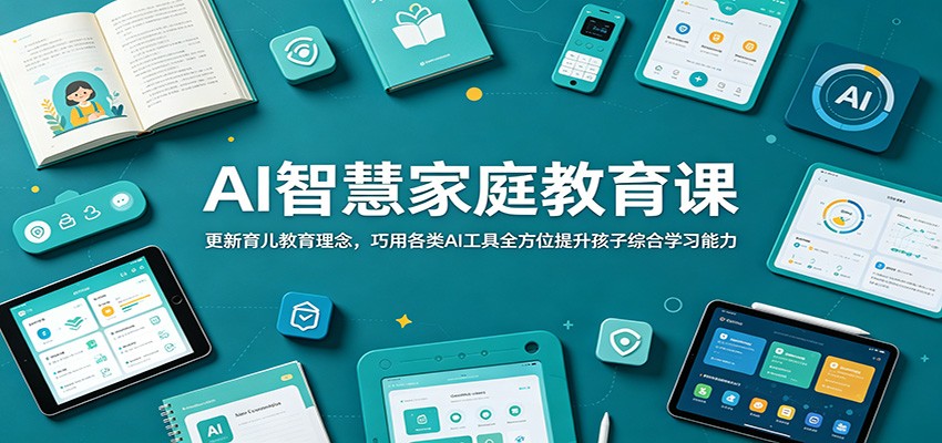 AI智慧家庭教育课:更新育儿教育理念,巧用各类AI工具全方位提升孩子综合学习能力-搞钱利器