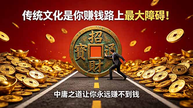 付费文章：传统文化是你赚钱路上最大障碍！中庸之道让你永远赚不到钱-搞钱利器