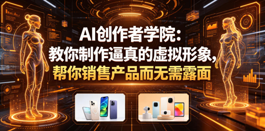AI创作者学院：教你制作逼真的虚拟形象，帮你销售产品而无需露面【原创双语字幕】-搞钱利器