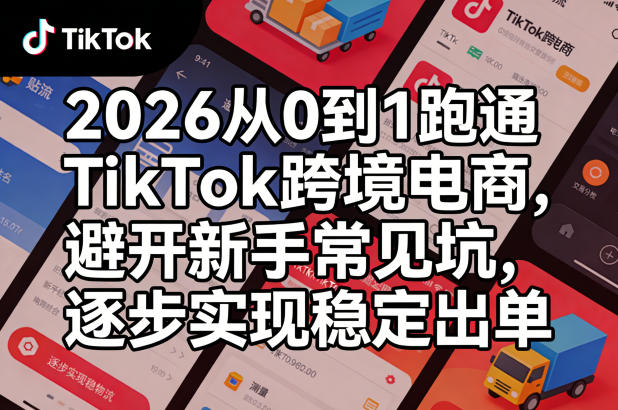 2026从0到1跑通TikTok跨境电商，避开新手常见坑，逐步实现稳定出单(更新0414)-搞钱利器