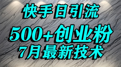 创业粉怎么打？快手精准引流创业粉，宝妈群体日进500+精准流量-搞钱利器