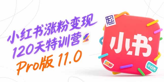 小红书涨粉变现120天特训营Pro版11.0：从0到1掌握平台运营,内容制作和变现-搞钱利器