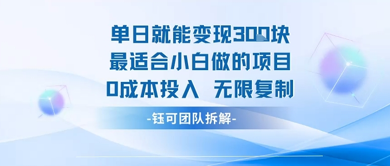 单日就能变现3张最适合小白做的项目0成本投入 无限复制-搞钱利器