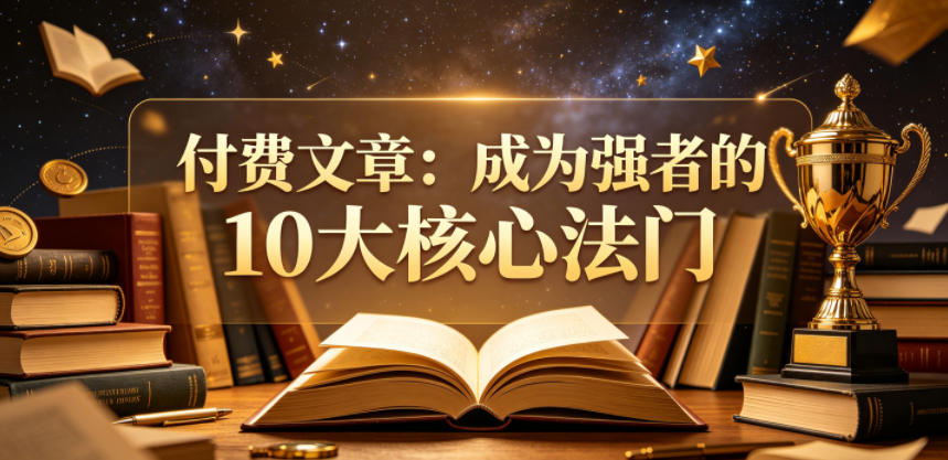 付费文章：成为强者的10大核心法门-搞钱利器