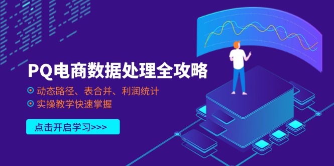 PQ电商数据处理全攻略，动态路径、表合并、利润统计，实操教学快速掌握-搞钱利器