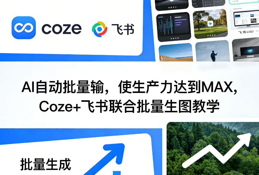 AI自动批量输，使生产力达到MAX，Coze+飞书联合批量生图教学-搞钱利器