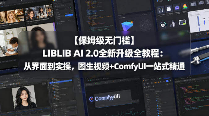 【保姆级无门槛】LIBLIB AI 2.0全新升级全教程：从界面到实操，图生视频+ComfyUI一站式精通-搞钱利器