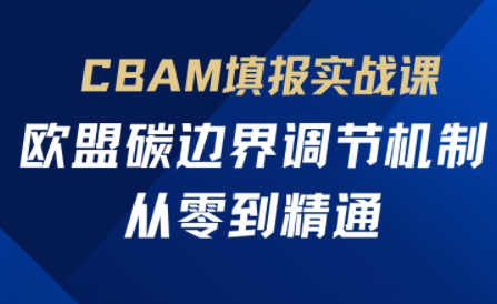 欧盟CBAM填报实战从零到精通-搞钱利器