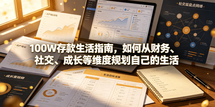 付费文章：100W存款生活指南，如何从财务、社交、成长等维度规划自己的生活-搞钱利器