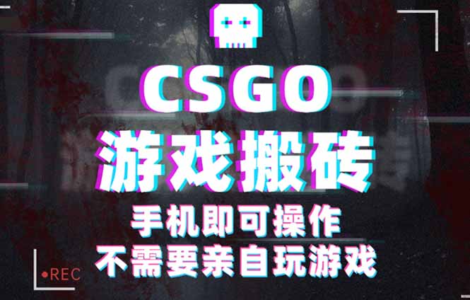 CSGO游戏挂机捡漏，单日扫货500+，年底小高峰上车可吃肉，手机即可操作…-搞钱利器