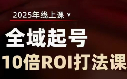 2025全域起号10倍ROI打法课，助你提升直播间的投资回报率-搞钱利器