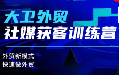 大卫老师·外贸社媒获客独家训练营(更新4月)-搞钱利器