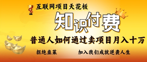 互联网项目天花板，知付付费项目，普通人如何通过卖项目月入十个，拒绝韭菜【揭秘】-搞钱利器
