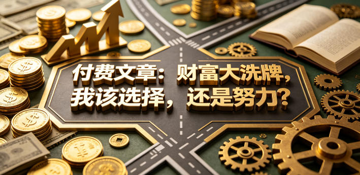 付费文章：财富大洗牌，我该选择，还是努力？-搞钱利器