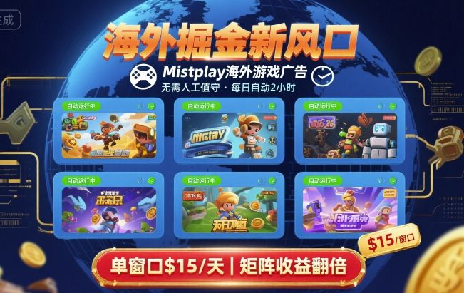 海外掘金新风口，Mistplay海外游戏广告，每日自动运行，单窗口稳入2美刀 ，可矩阵操作【揭秘】-搞钱利器