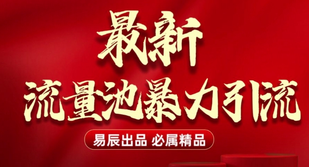 最新“流量池”无门槛暴力引流(全网首发)日引500+-搞钱利器