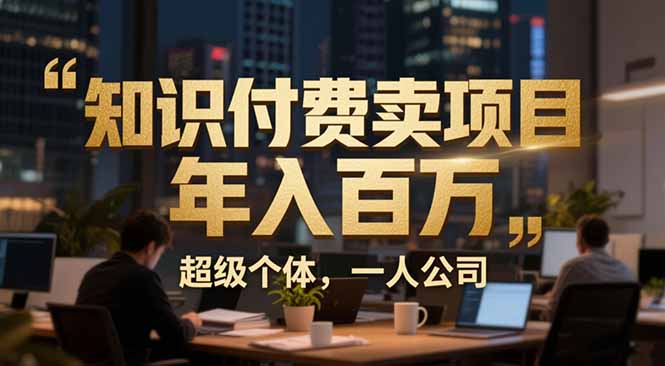 从0到年入百万：超级个体实战心得公开，个人IP×精准引流×成交系统全拆解-搞钱利器