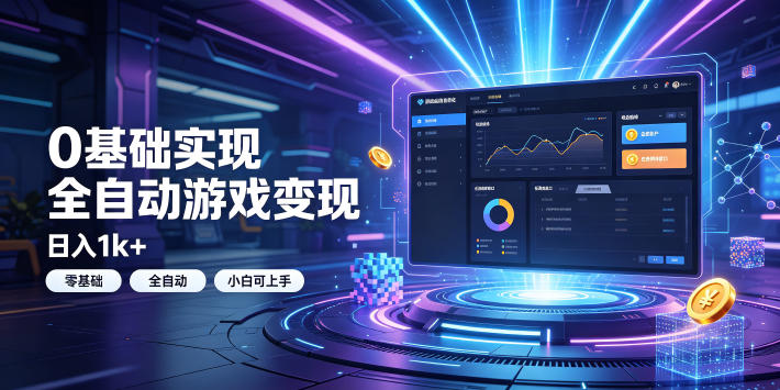 0基础实现全自动游戏变现，日入1k+，小白直接上手搞钱！【揭秘】-搞钱利器