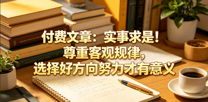 付费文章：实事求是！尊重客观规律，选择好方向努力才有意义-搞钱利器