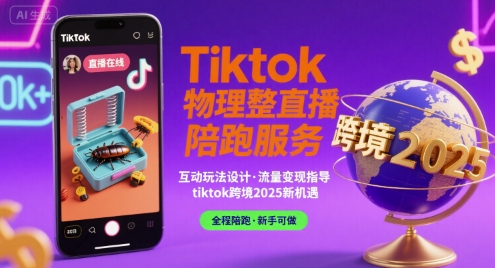 Tiktok物理整蛊直播陪跑服务-tiktok跨境2025-搞钱利器