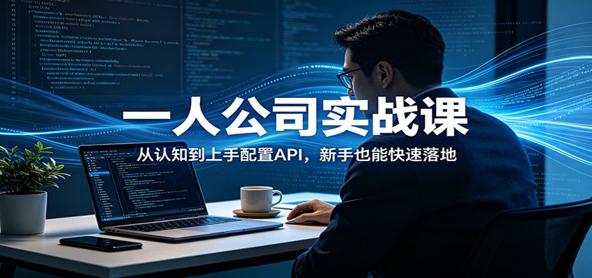 一人公司实战课：从认知到上手配置API，新手也能快速落地-搞钱利器