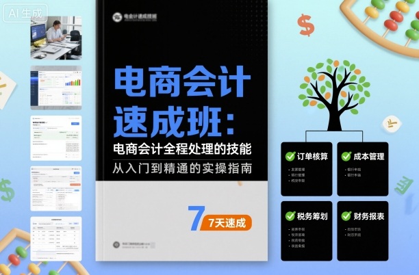电商会计速成班，电商会计全程处理的技能-搞钱利器