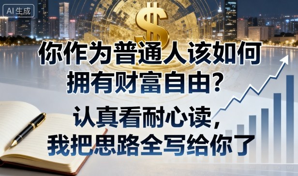 付费文章：你作为普通人该如何拥有财富自由？认真看耐心读，我把思路全写给你了-搞钱利器