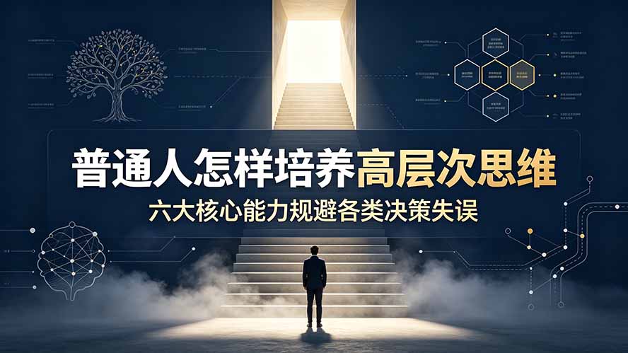 付费文章：普通人怎样培养高层次思维，六大核心能力规避各类决策失误-搞钱利器