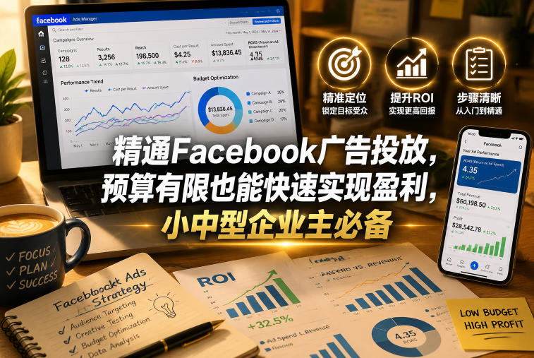精通Facebook广告投放，预算有限也能快速实现盈利，小中型企业主必备【原创双语字幕】-搞钱利器