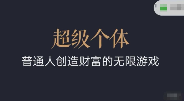 超级个体2024-2025翻盘指南，普通人创造财富的无限游戏-搞钱利器