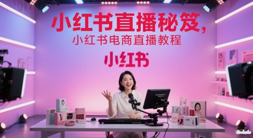 小红书直播秘笈，小红书电商直播教程-搞钱利器