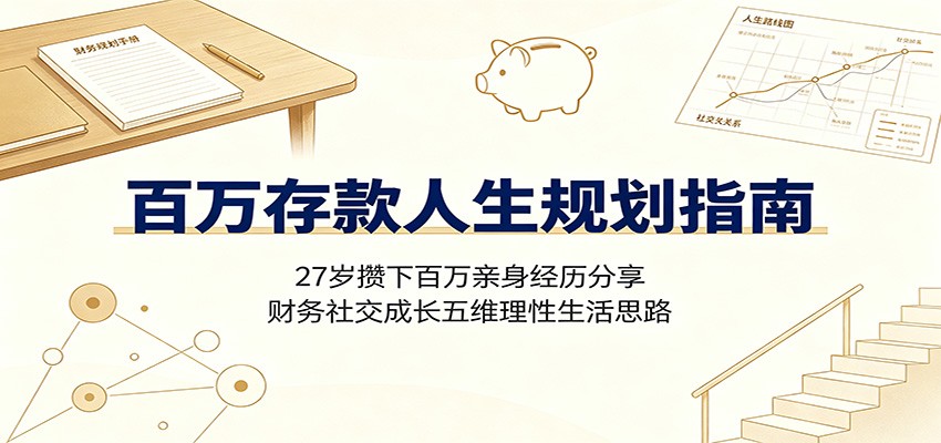 百万存款人生规划指南：27岁攒下百万亲身经历分享，财务社交成长五维理性生活思路-搞钱利器