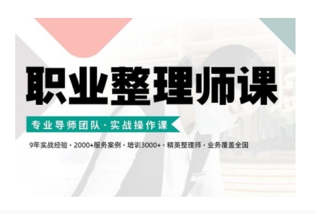 职业整理师培训(新版)，实战操作课-搞钱利器