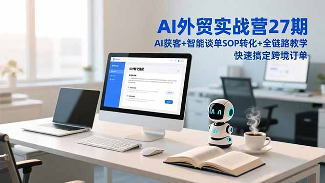 AI外贸实战营27期，AI获客+智能谈单+SOP转化+全链路教学，快速搞定跨境订单-搞钱利器