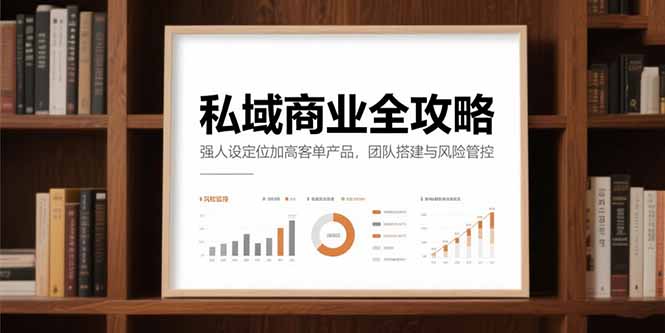 私域商业全攻略，强人设定位加高客单产品，团队搭建与风险管控-搞钱利器