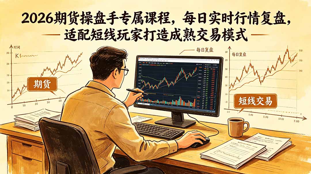 2026期货操盘手专属课程-更新6月，每日实时行情复盘，适配短线玩家打造成熟交易模式-搞钱利器