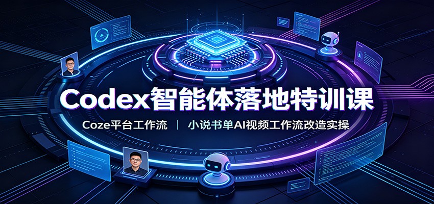 Codex智能体落地特训课：Coze平台工作流，小说书单AI视频工作流改造实操-搞钱利器