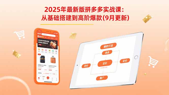 2025年最新版拼多多实战课：从基础搭建到高阶爆款(9月更新-搞钱利器