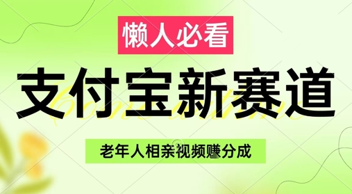支付宝新赛道，利用老年人相亲视频，挣分成收益，轻松月入过W，操作简单-搞钱利器
