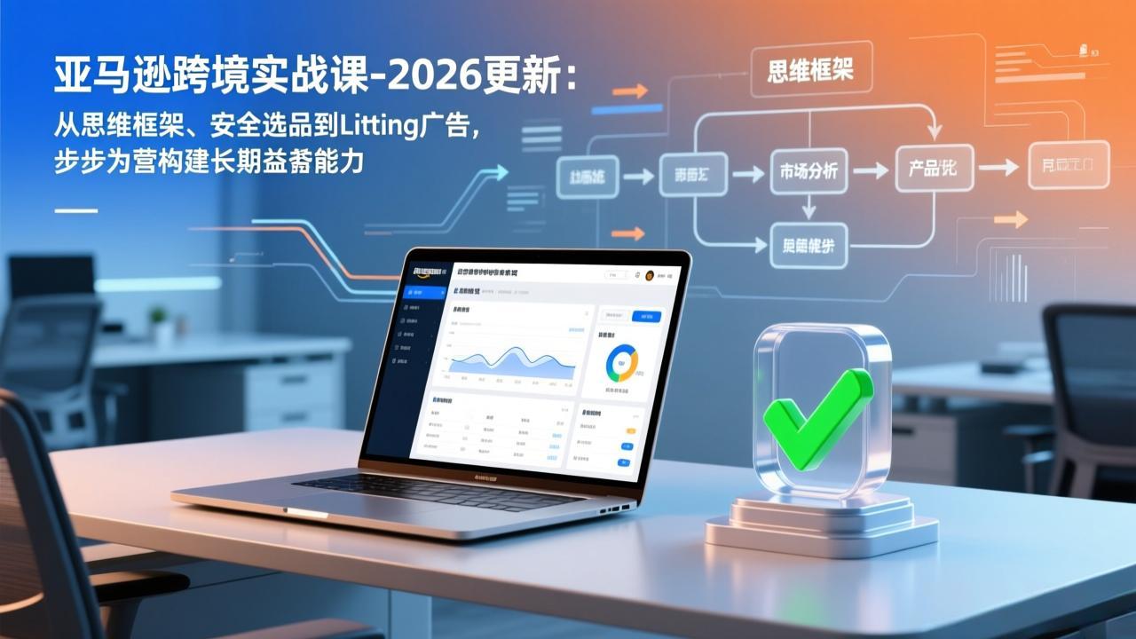 亚马逊跨境实战课-2026更新：从思维框架、安全选品到Listing广告，步步为营构建长期盈利能力-搞钱利器