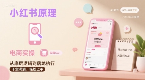 小红书原理以及详细实操流程，小红书电商教程-搞钱利器